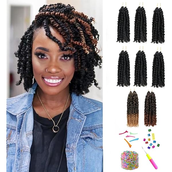 passion モヘア　ビーニー black Amazon.com : 6 Inches 9 Packs Passion Twist Crochet Hair-Mixed